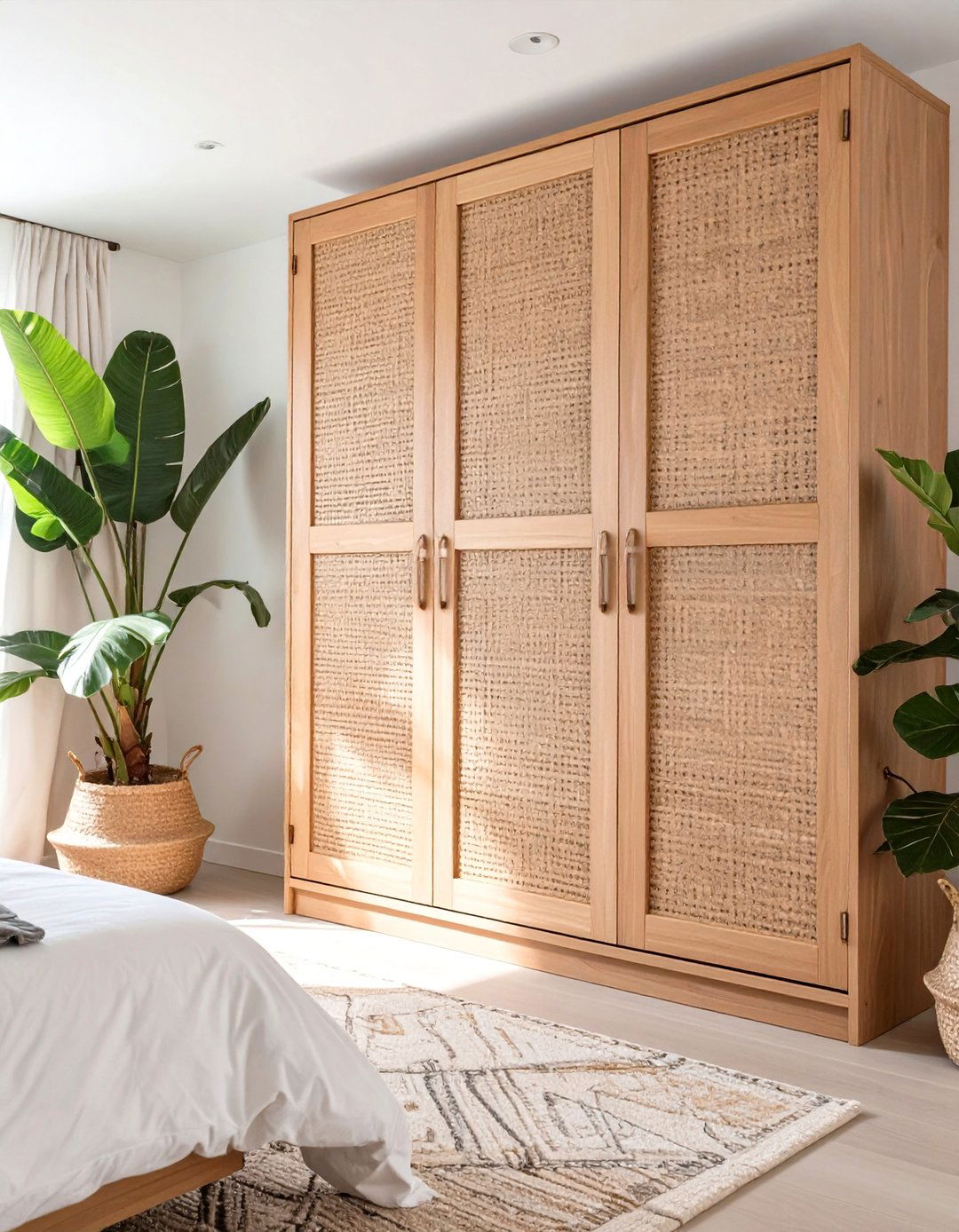 Woven Cane or Rattan Panels - 30 alternative to closet door ideas