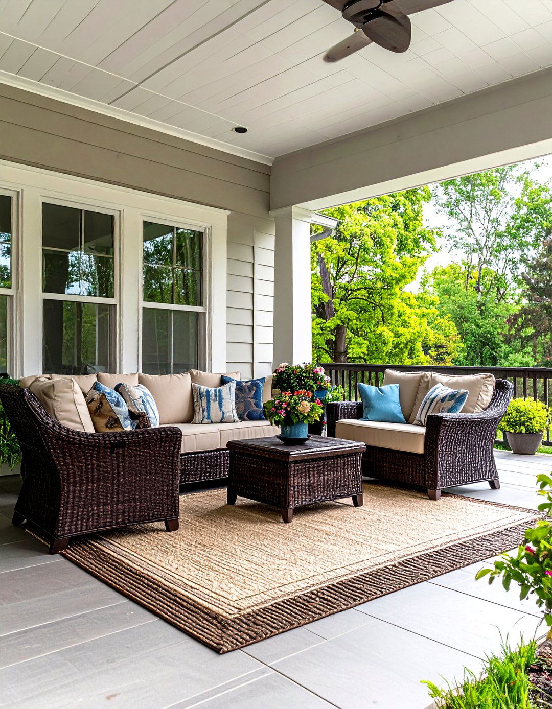 Woven Resin Wicker Porch Skirting - 30 porch skirting deck skirting ideas