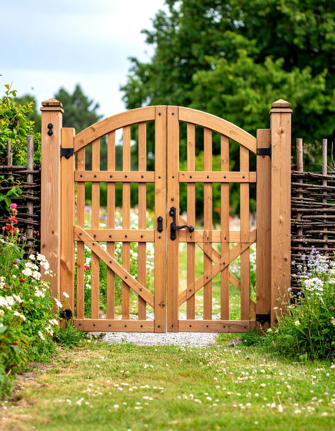 Woven Wattle Garden Gate - 30 garden gate ideas