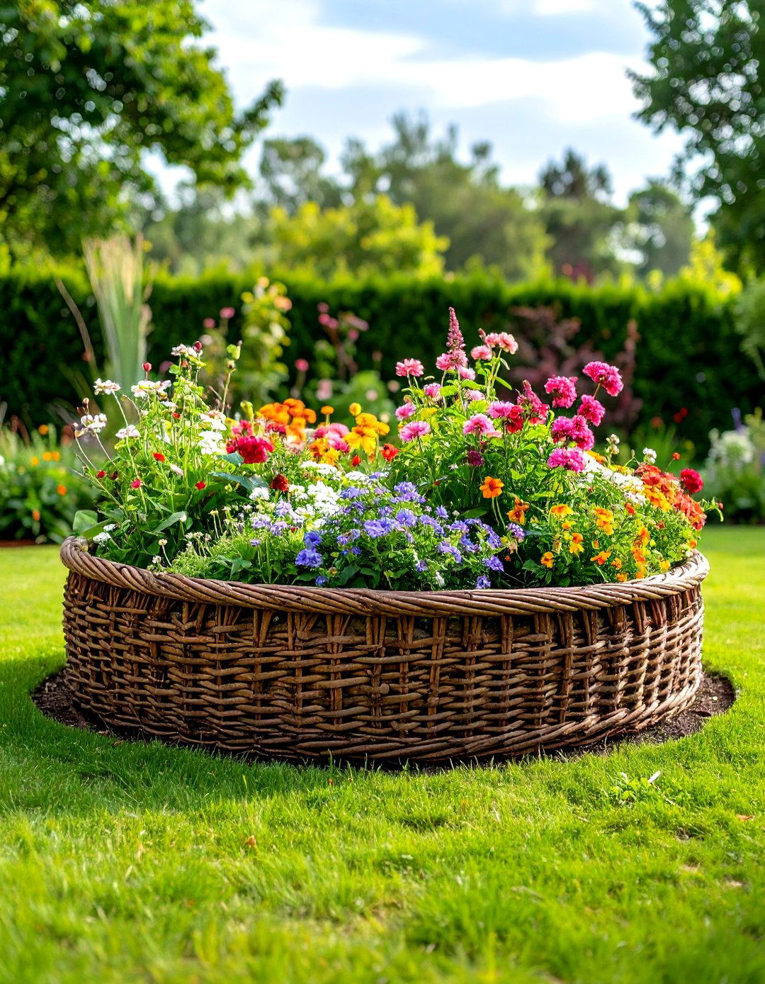 Woven Wattle Raised Garden Bed - 30 inexpensive raised garden bed ideas