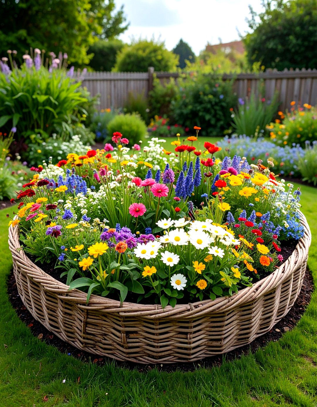 Woven Wattle Raised Garden Bed - 30 raised garden bed designs