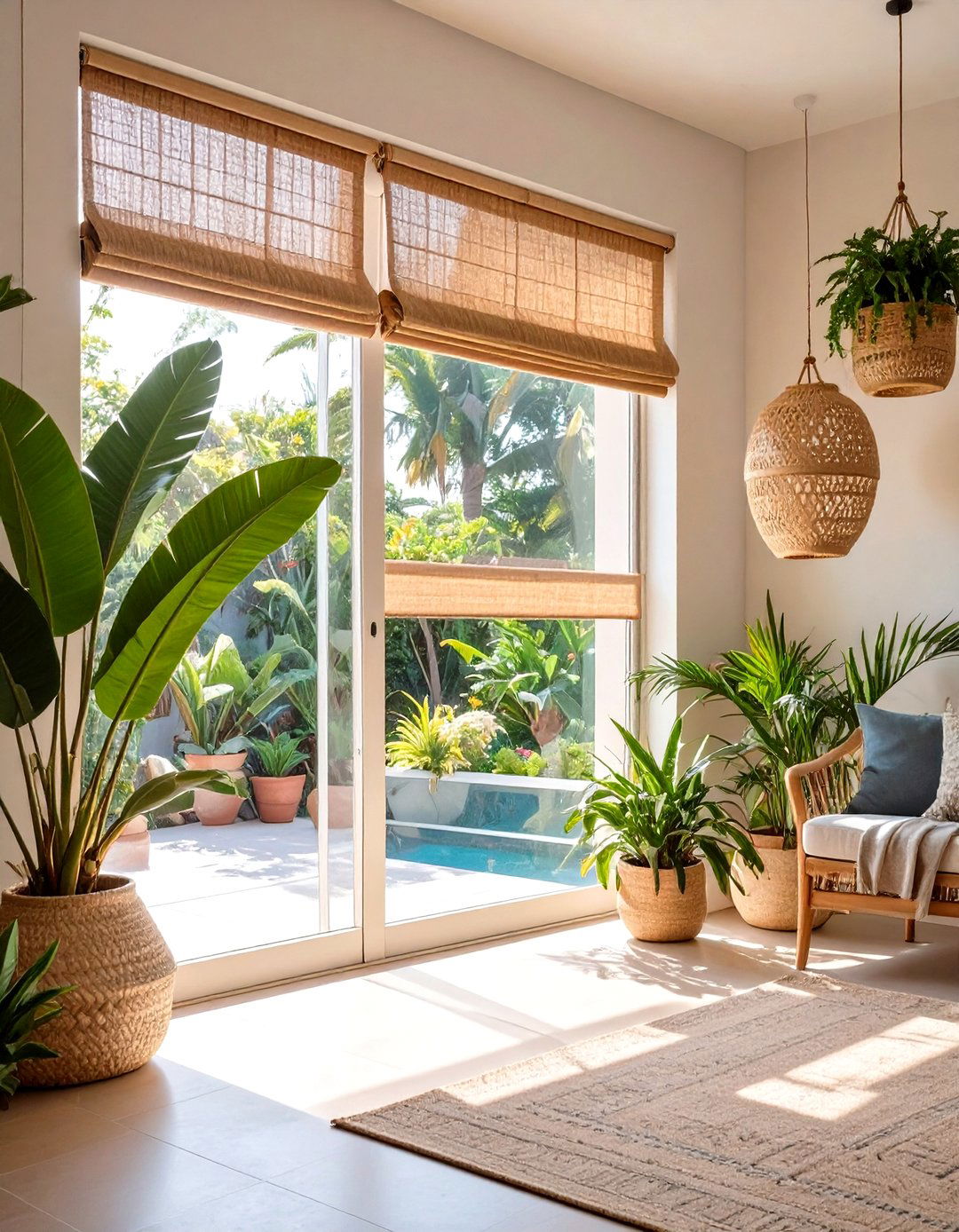 Woven Wood Shades for Sliding Patio Doors - 30 sliding patio door blinds ideas