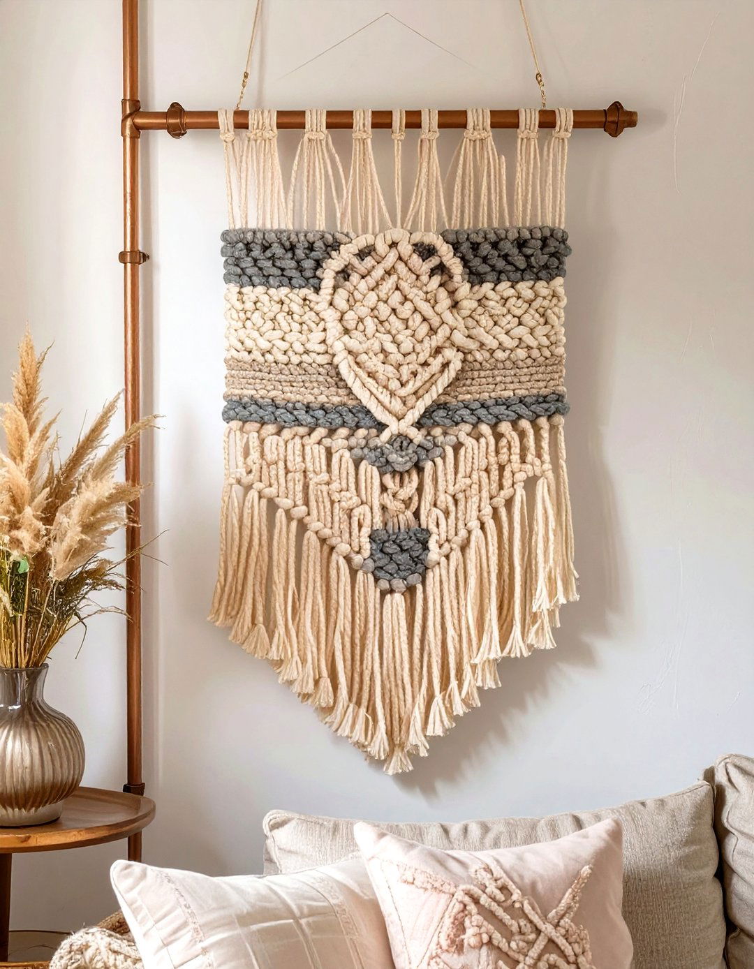 Woven Yarn Wall Hanging - 30 diy wall decor ideas