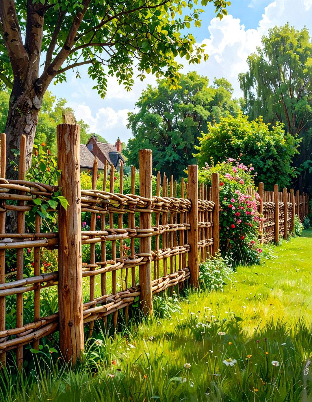 Woven or Braided Fence - 30 modern front yard fence ideas