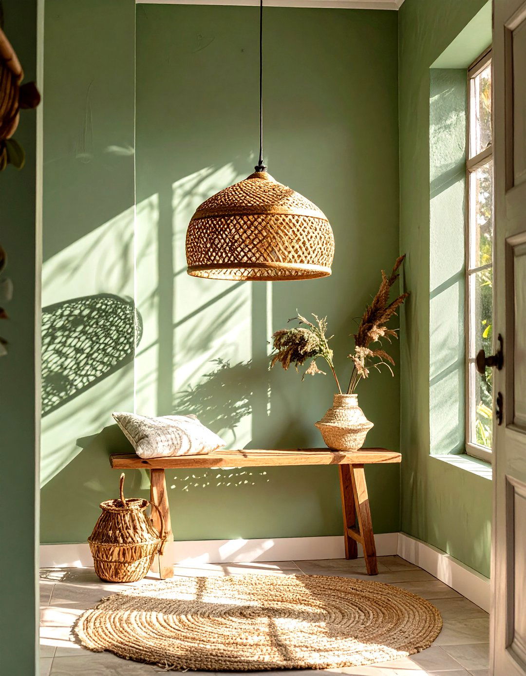 Woven or Rattan Pendant Small Entryway Lighting - 30 small entryway lighting ideas