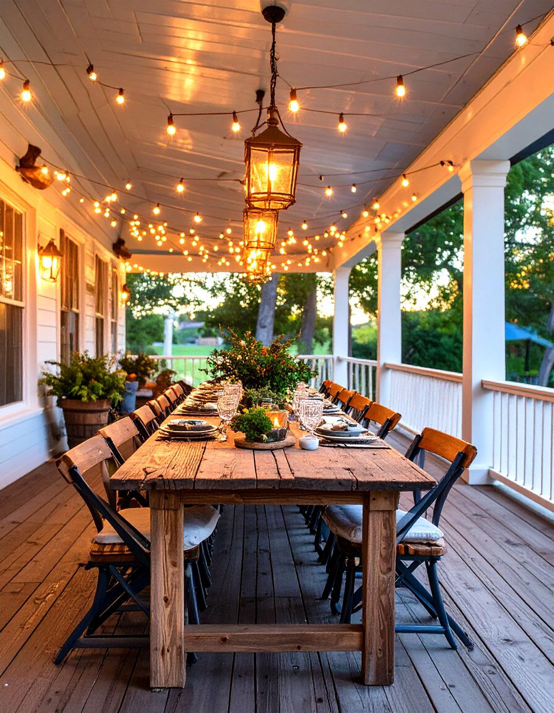 Wrap Around Porch with a Dedicated Dining Area - 30 wrap around porch ideas
