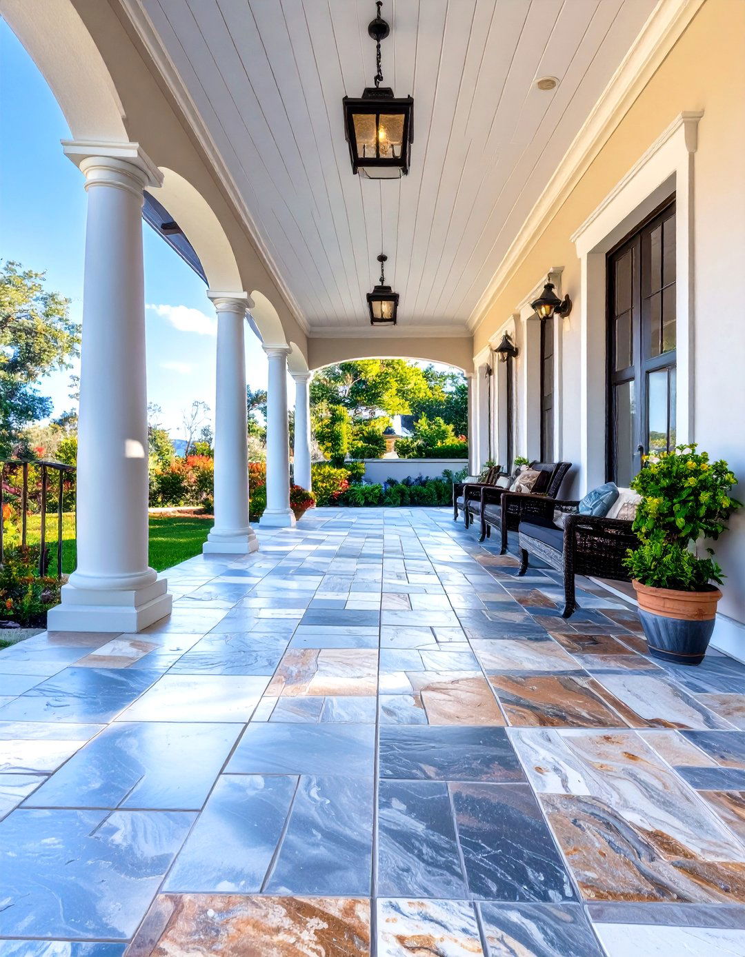 Wrap Around Porch with an Outdoor Kitchen - 30 wrap around porch ideas
