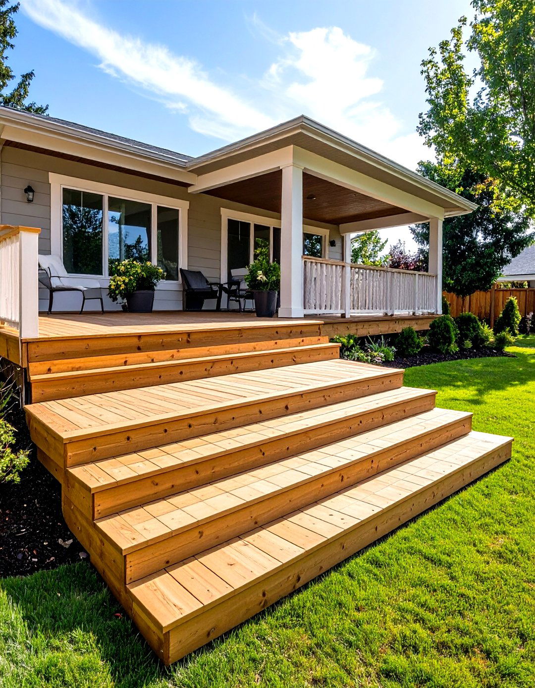 30 Deck Steps Ideas to Improve Your Outdoor Access - We Love Home Blog