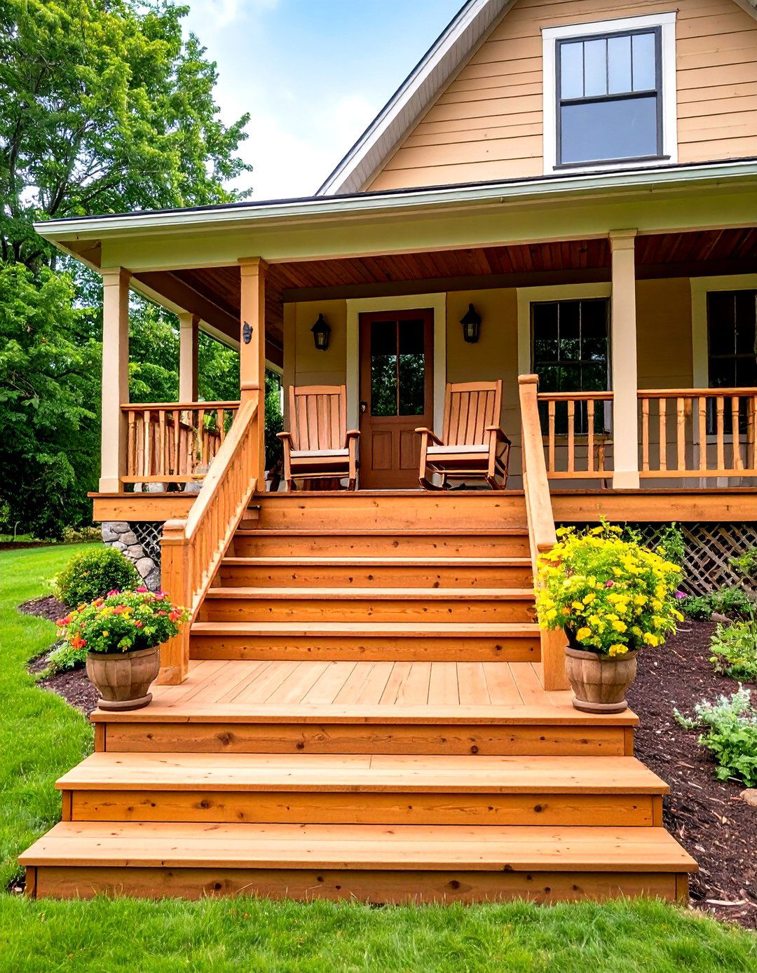 Wraparound Porch Steps - 30 porch steps ideas