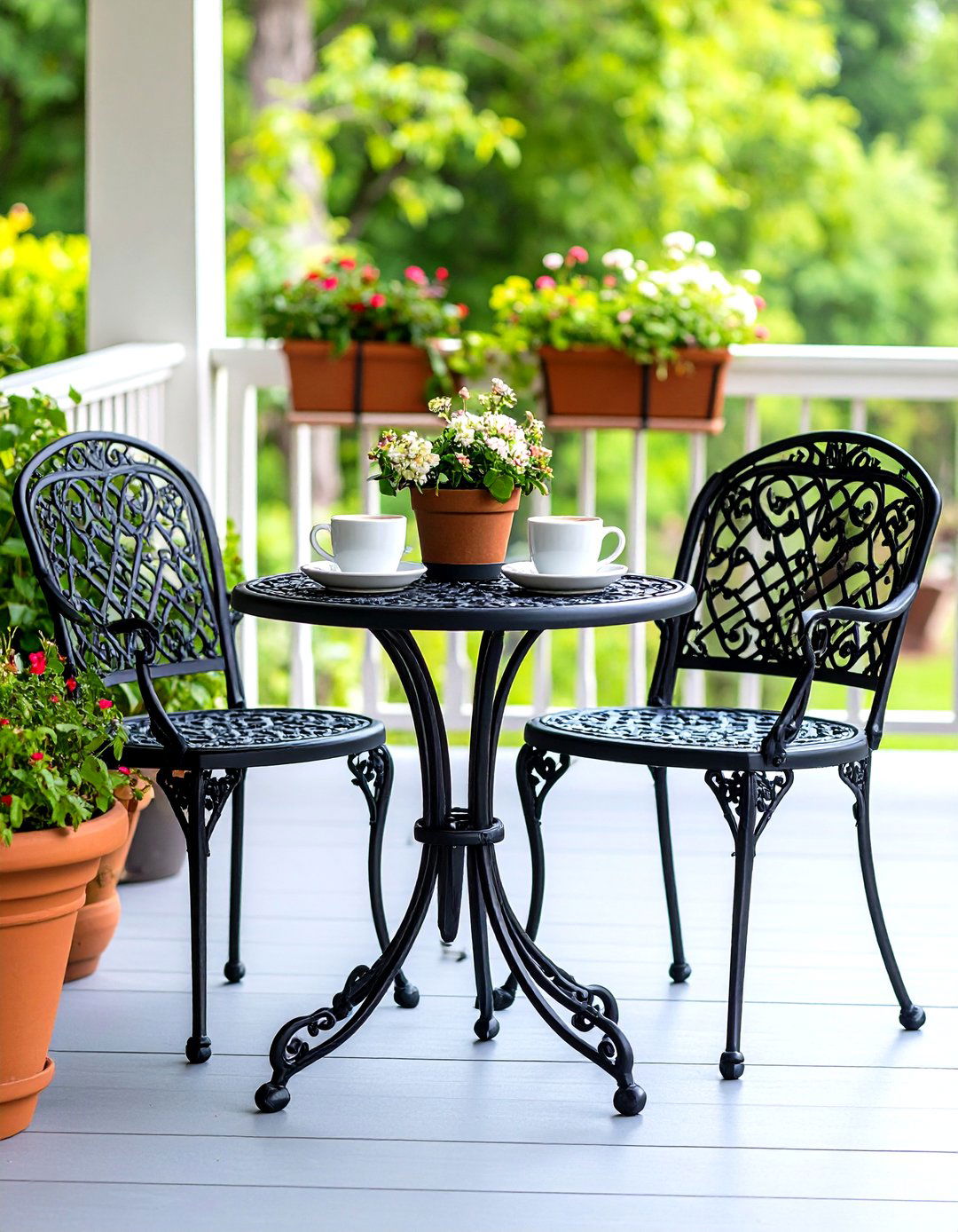 Wrought Iron Bistro Set - 30 porch furniture ideas