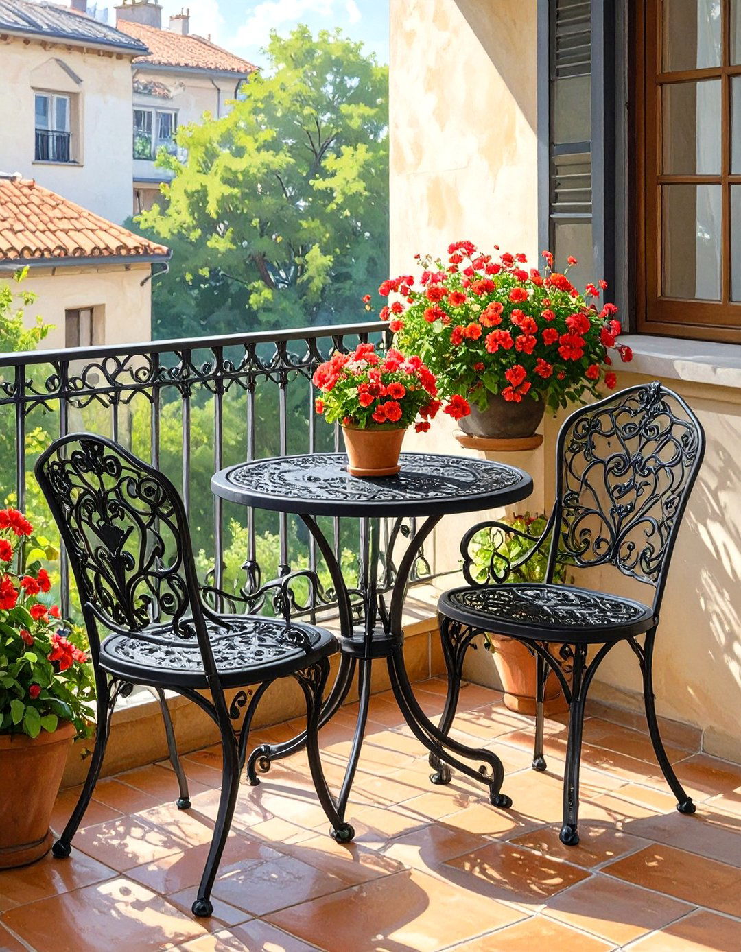 Wrought Iron Bistro Set - 30 outdoor furniture ideas