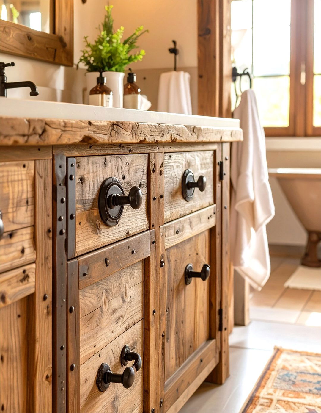 Wrought Iron Hardware for a Western Bathroom - 30 western bathroom ideas