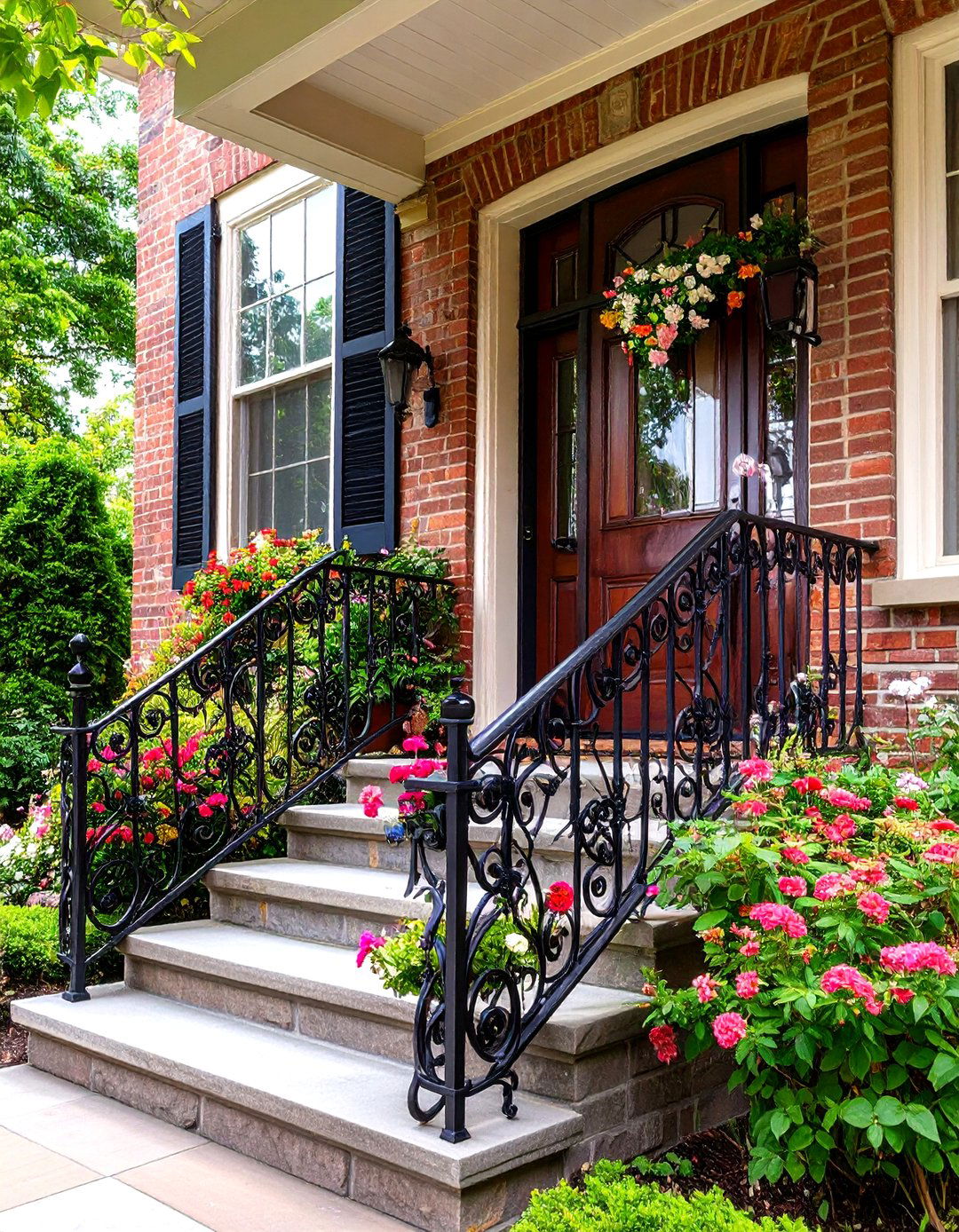 Wrought Iron Scrollwork Porch Railing - 30 porch railing ideas pictures