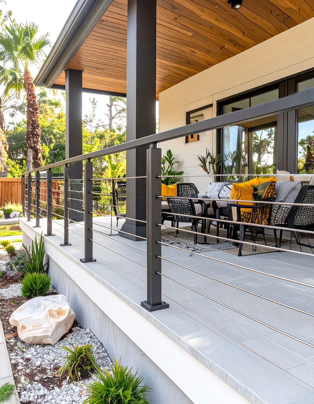 30 Modern Front Porch Railing Ideas for a Fresh Look - We Love Home Blog