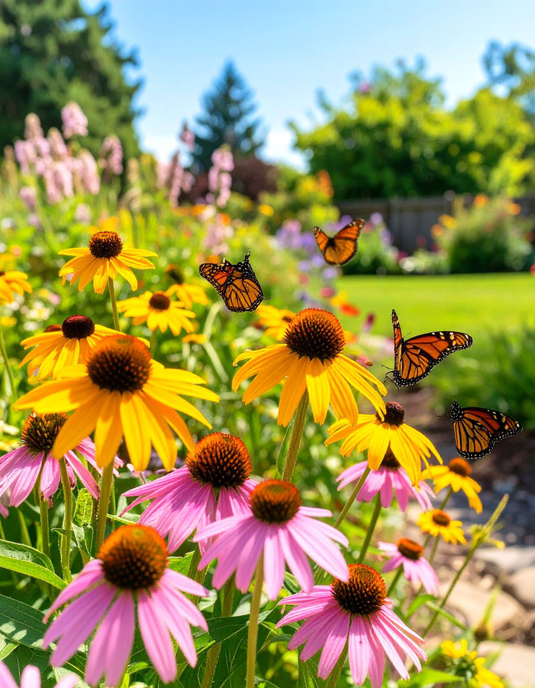 Yard Landscaping with a Butterfly and Bee Garden - 30 yard landscaping ideas