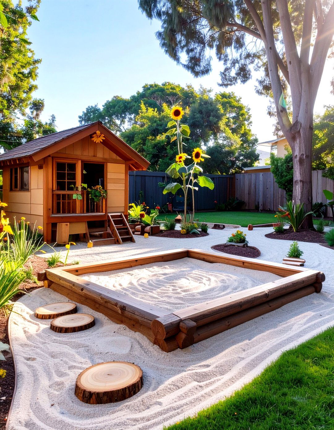 Yard Landscaping with a Childrens Natural Play Area - 30 yard landscaping ideas