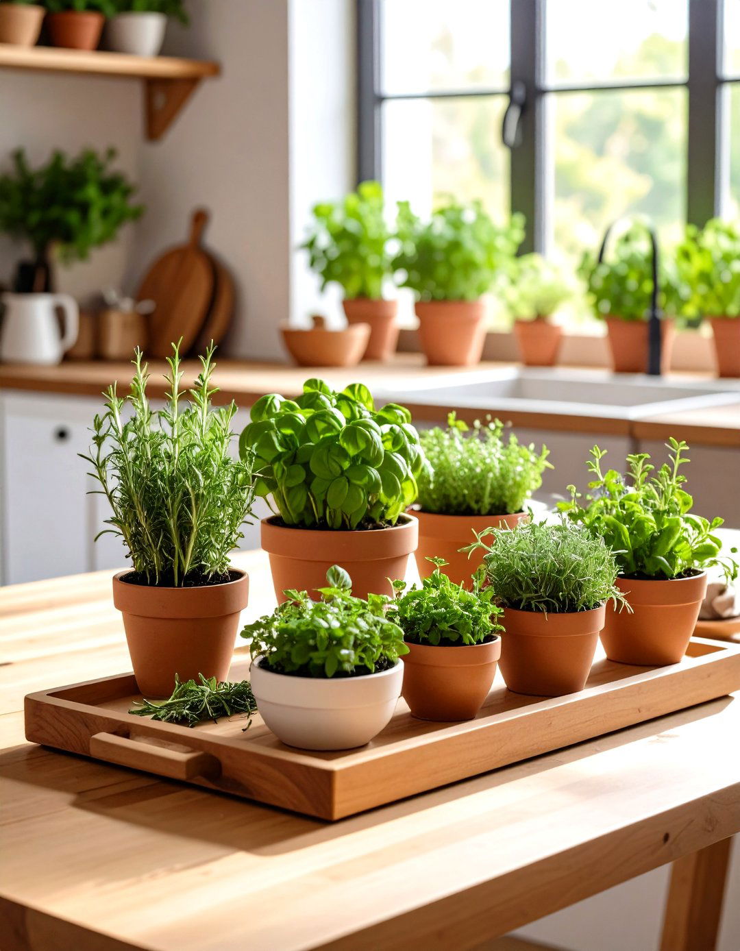 Year Round Herb Garden - 30 kitchen table decorations ideas