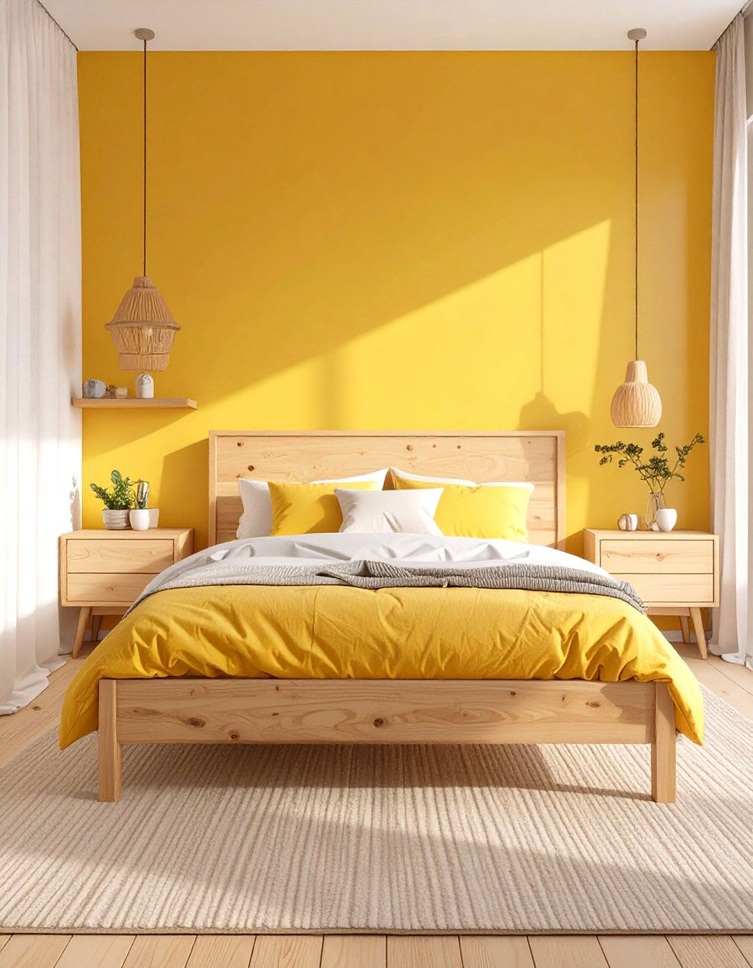 Yellow Toned Wood Furniture - 30 yellow bedroom ideas