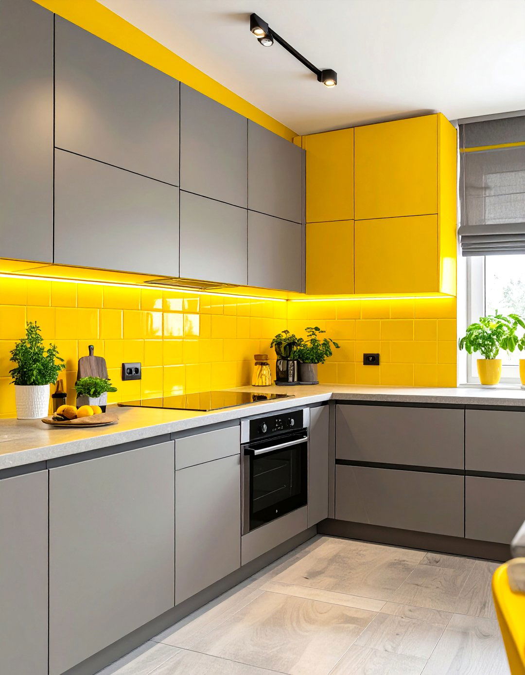 Yellow and Gray Color Scheme