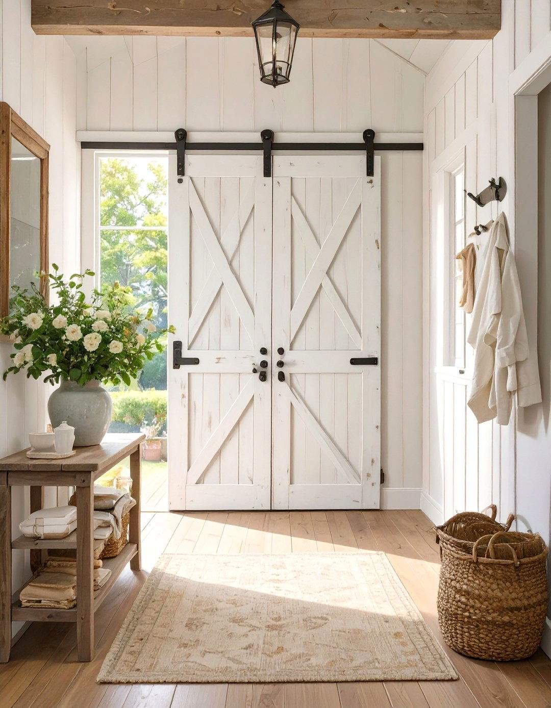 Z Brace Farmhouse Barn Door - 30 barn door closet ideas