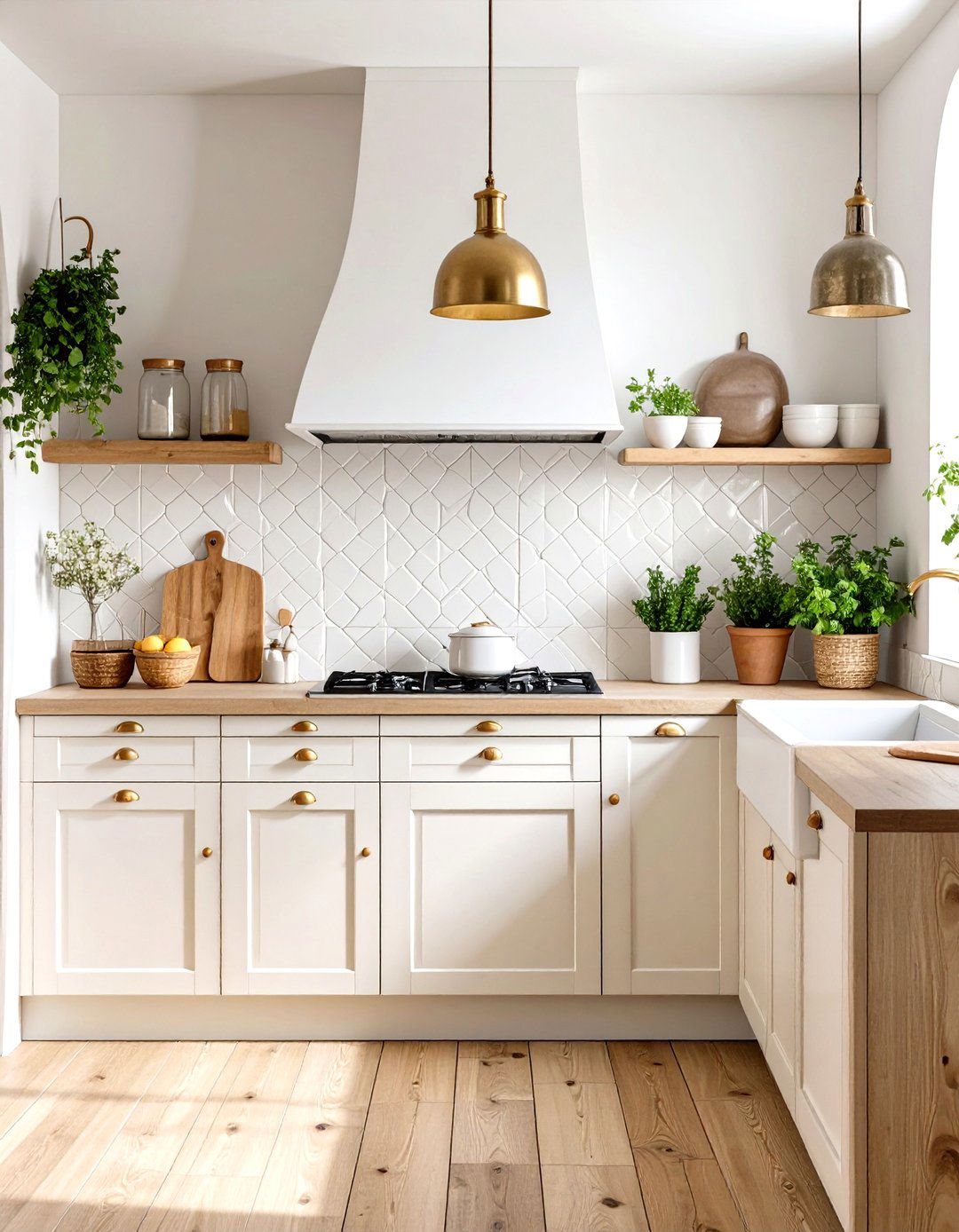 Zellige Clay Tile Backsplash - 30 rustic backsplash ideas