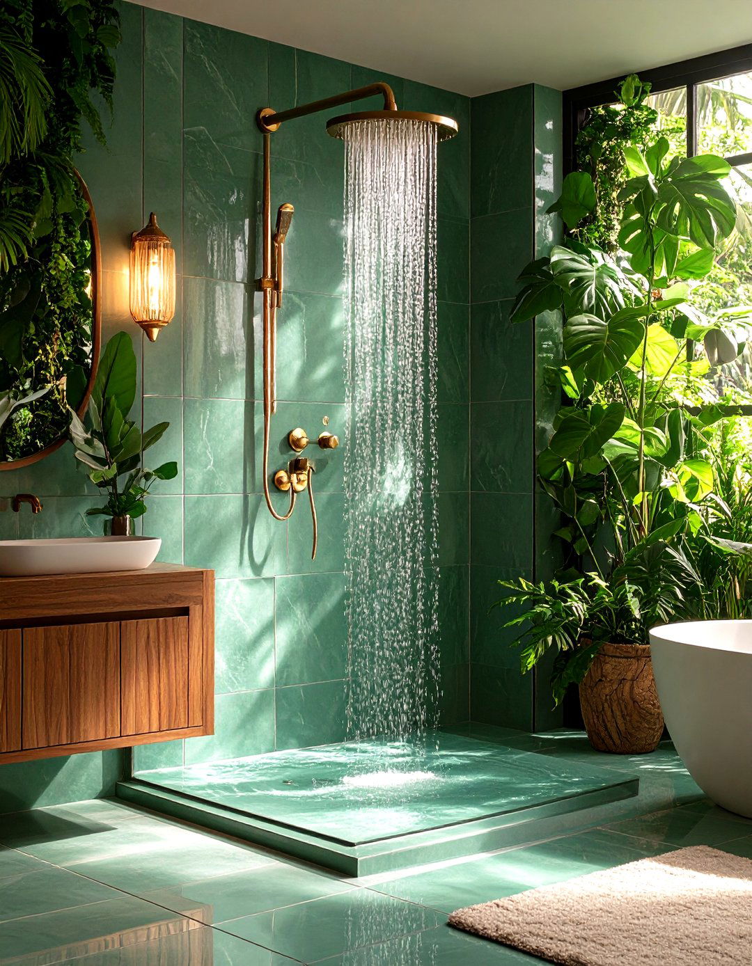 Zellige Inspired Large Tile Shower - 30 large tile shower ideas