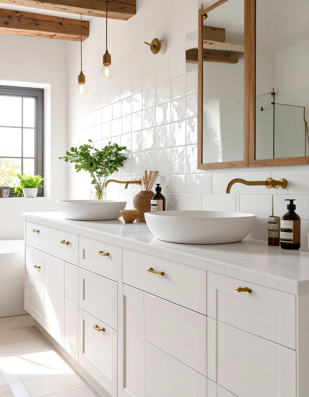 Zellige Style Handmade Clay Tiles - 30 tile ideas for bathroom