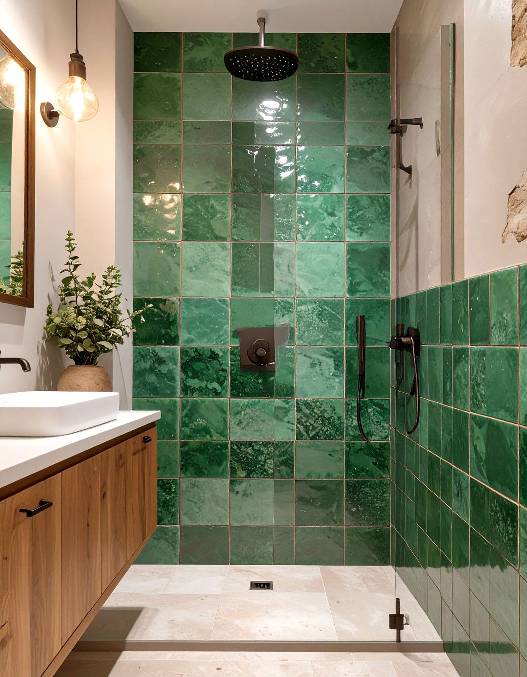 Zellige Terracotta Shower Tiles - 30 shower bathroom tile ideas
