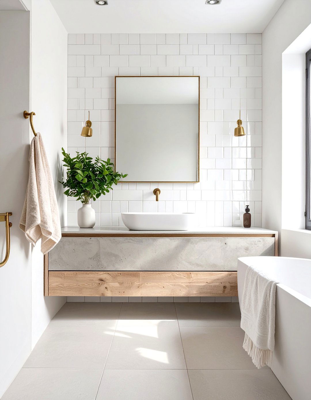 Zellige Tile Bathroom - 30 modern bathroom tile ideas