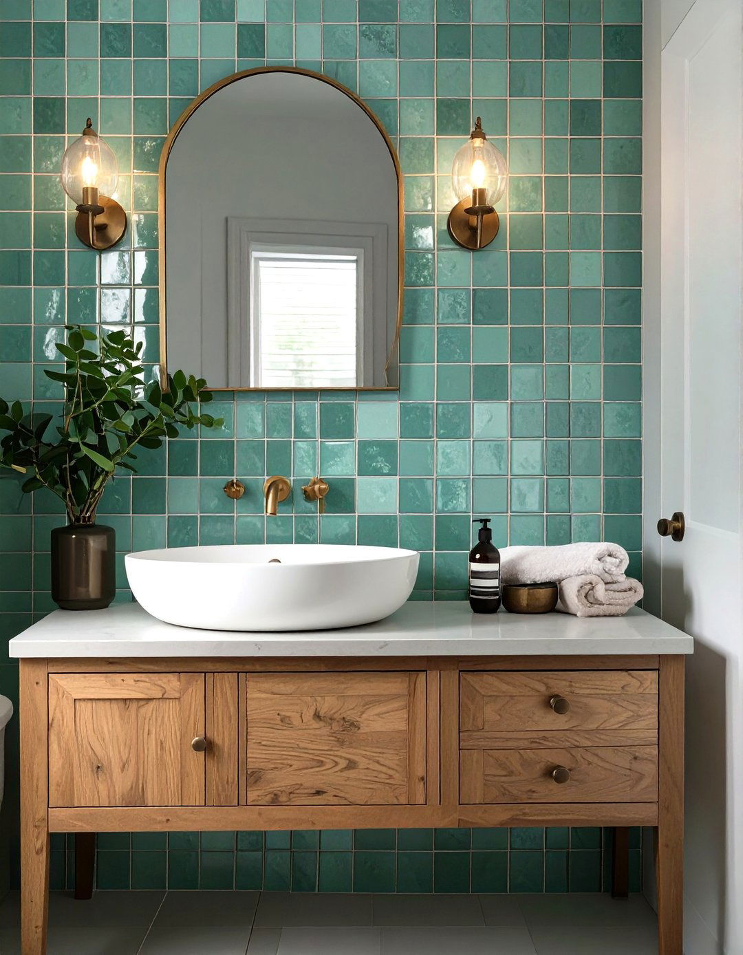 Zellige Tile Half Bathroom - 30 modern half bathroom ideas