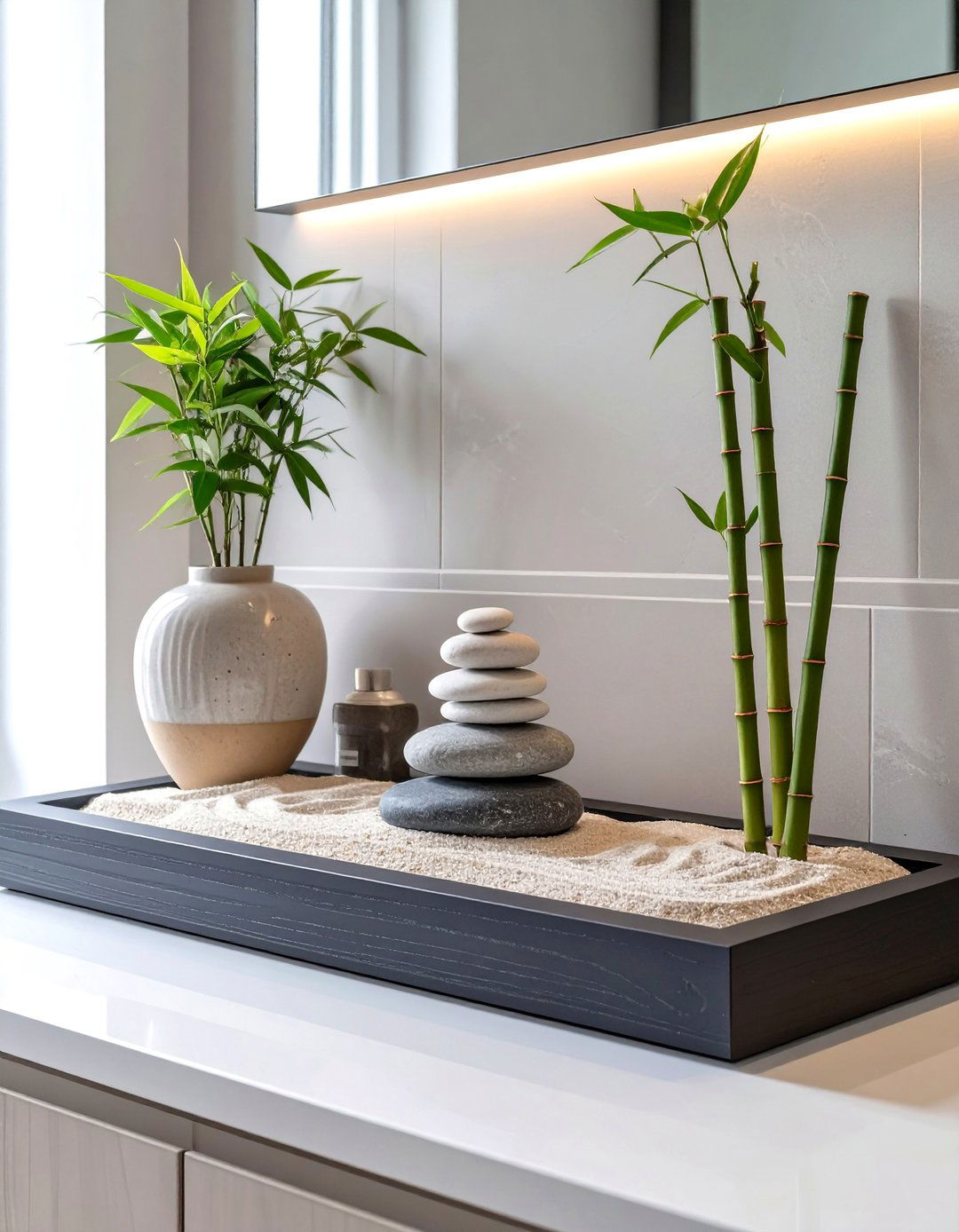 Zen Garden Calm Bathroom Shelf - 30 bathroom shelf decor ideas