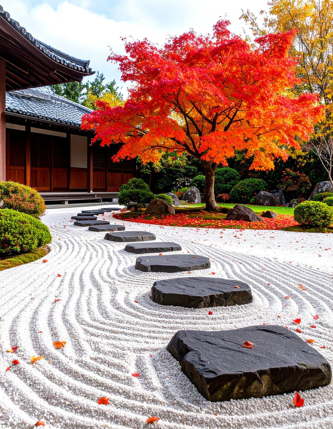Zen Garden Gravel Walkway - 30 front yard walkway ideas