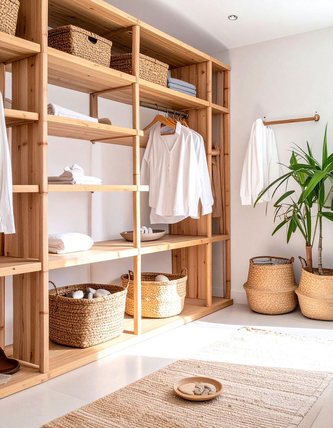 Zen Garden Minimalist Closet - 30 broom walk in closet ideas