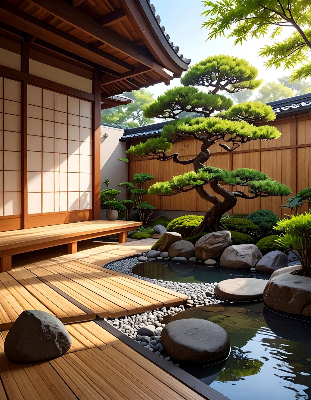 Zen Garden Porch for Contemplation - 30 backyard porch ideas