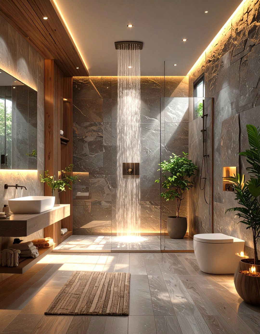 Zen Garden Recessed Lighting - 30 bathroom lighting ideas
