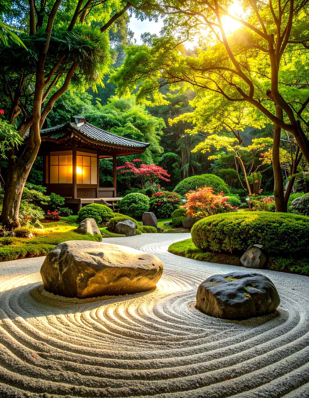 Zen Garden Tranquil Glow - 30 landscape lighting design ideas