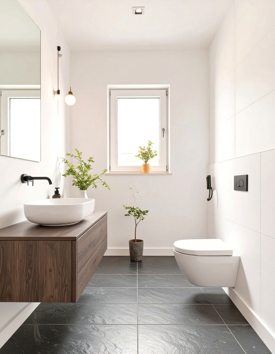 Zen Inspired Bathroom - 30 black and white small bathroom ideas