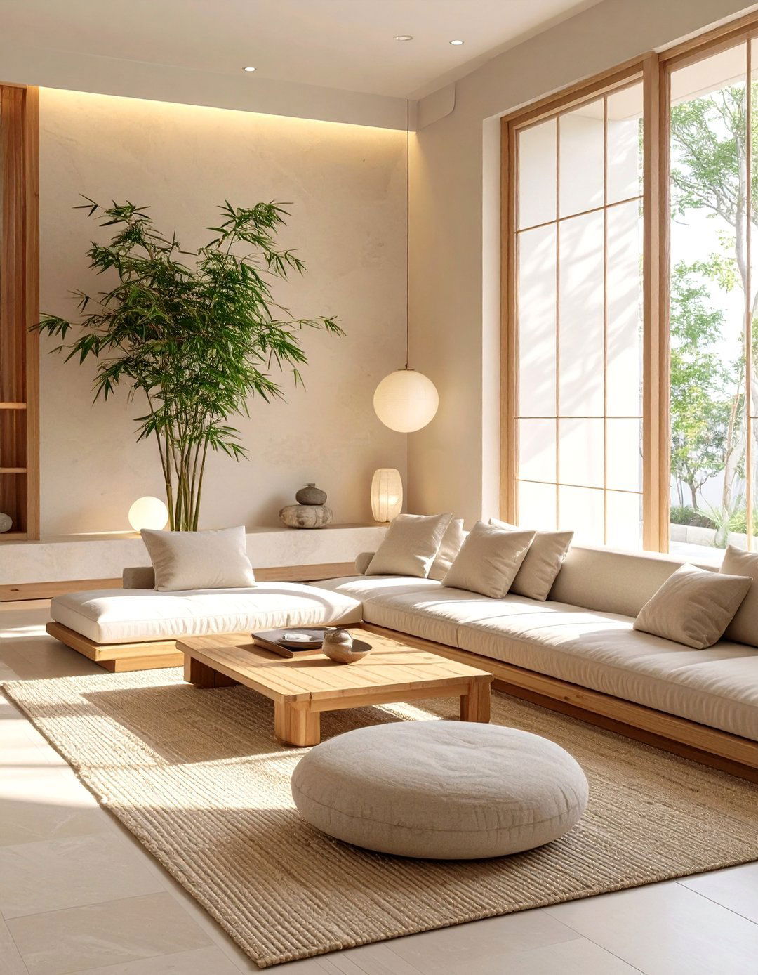 Zen Inspired Beige Living Room - 30 beige living room ideas