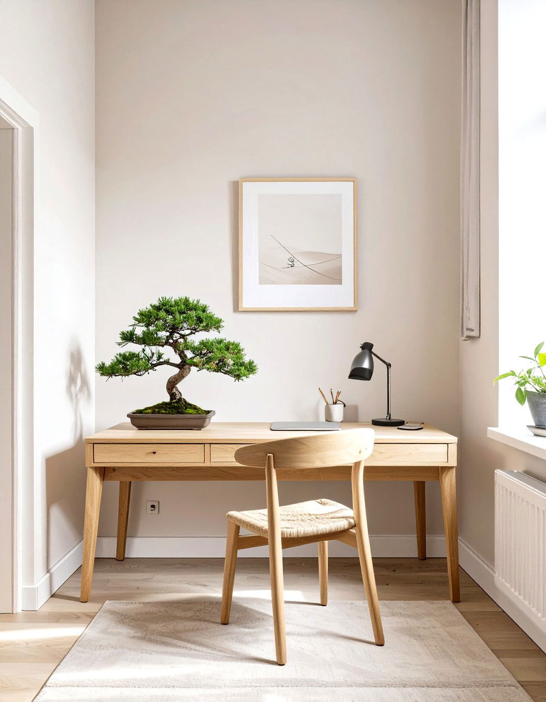 Zen Minimalist Home Office - 30 home office decorating ideas