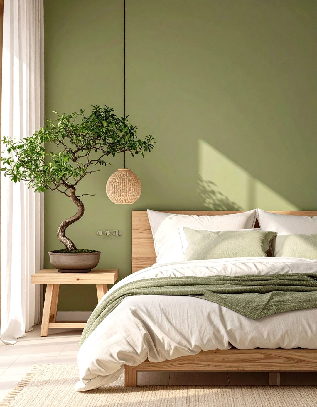 Zen Olive Green Bedroom Retreat - 30 olive green bedroom ideas