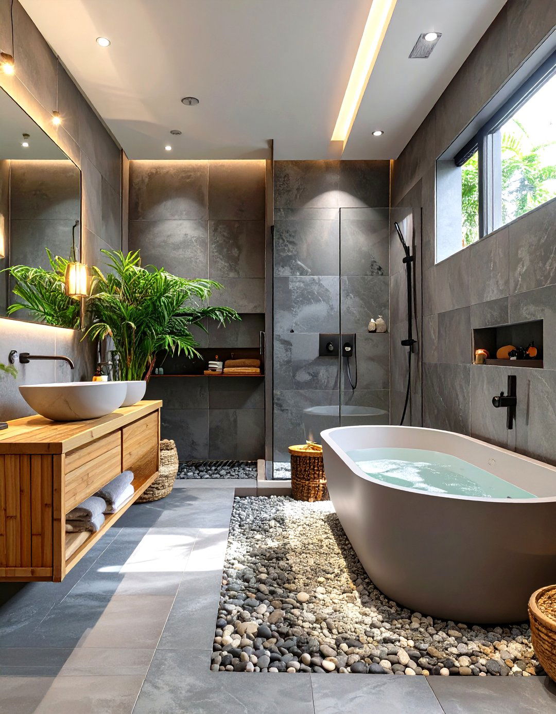 Zen Spa Grey Bathroom - 30 grey bathroom ideas