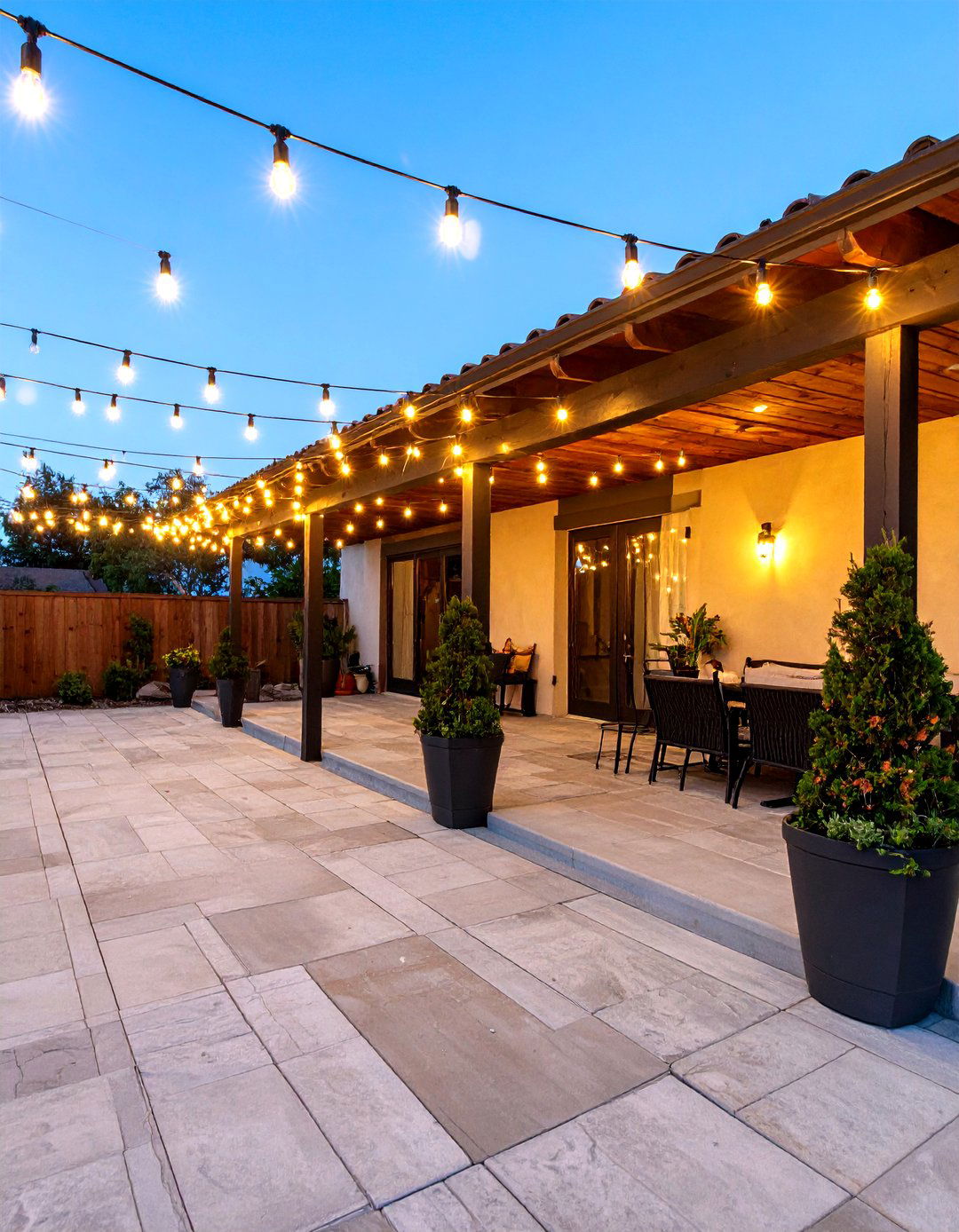 Zig Zag Patio String Light Pattern - 30 patio string light ideas