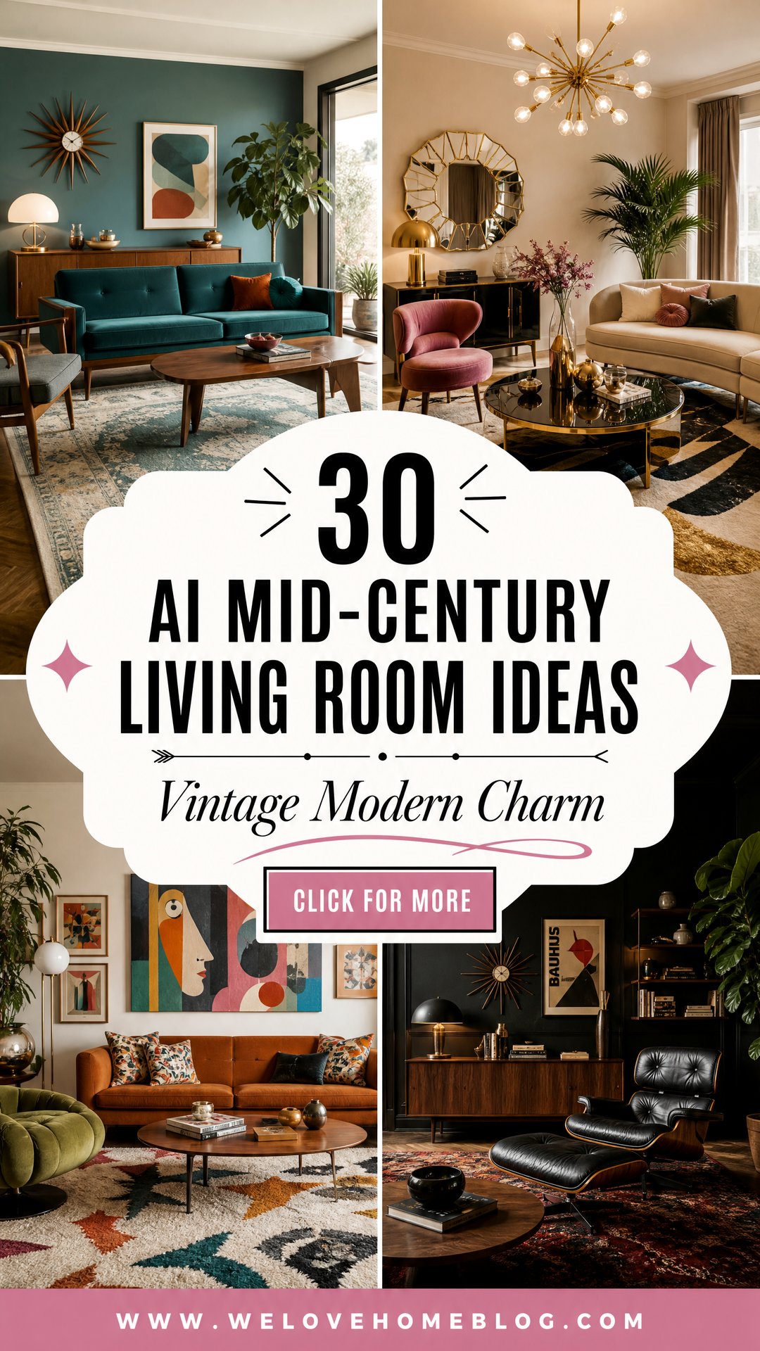 30 AI Mid-Century Living Room Ideas for Vintage Style - 30 AI Mid-Century Living Room Ideas for Vintage Style