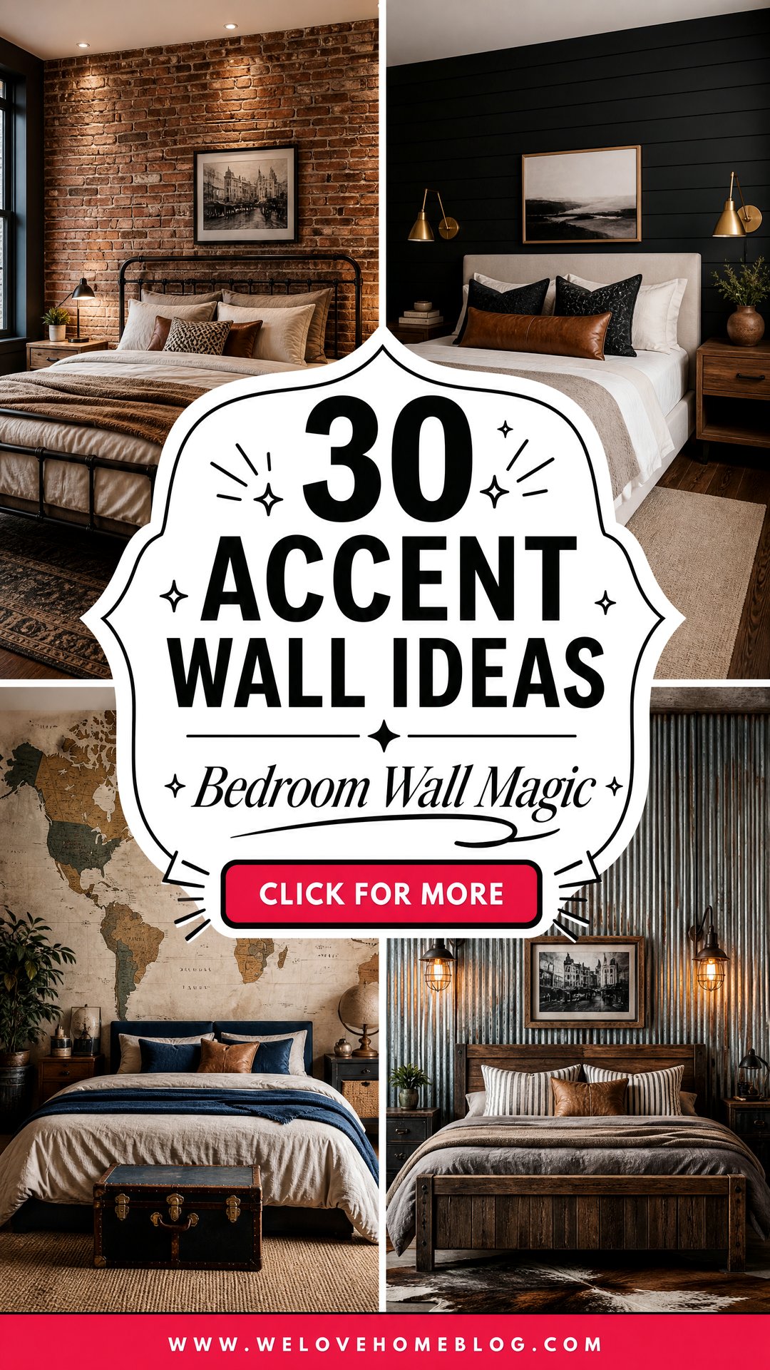 30 Accent Wall Ideas for Bedroom Styles Youll Love - 30 Accent Wall Ideas for Bedroom Styles You'll Love