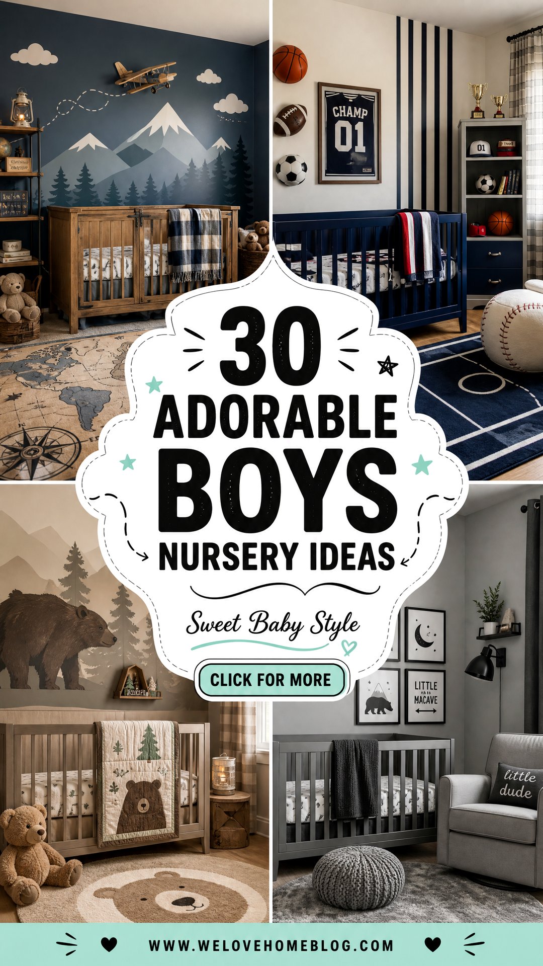 30 Adorable Boys Nursery Ideas for Your Baby - 30 Adorable Boys Nursery Ideas for Your Baby