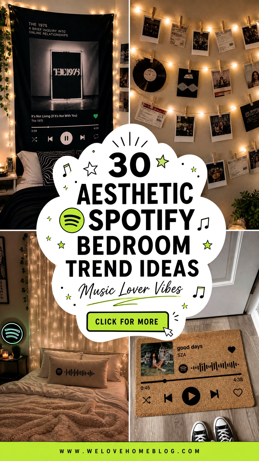 30 Aesthetic Spotify Bedroom Trend Ideas for Music Fans - 30 Aesthetic Spotify Bedroom Trend Ideas for Music Fans