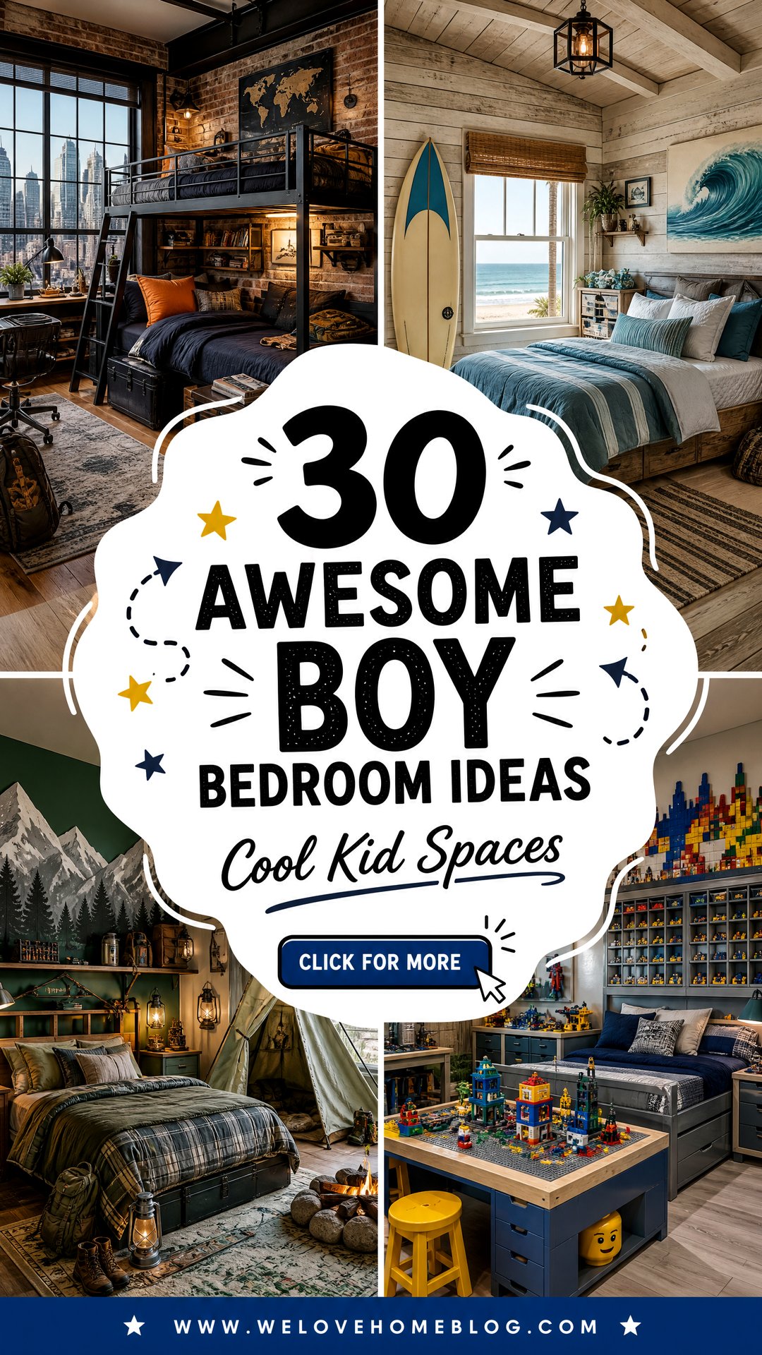 30 Awesome Boy Bedroom Ideas for Kids and Teens - 30 Awesome Boy Bedroom Ideas for Kids and Teens