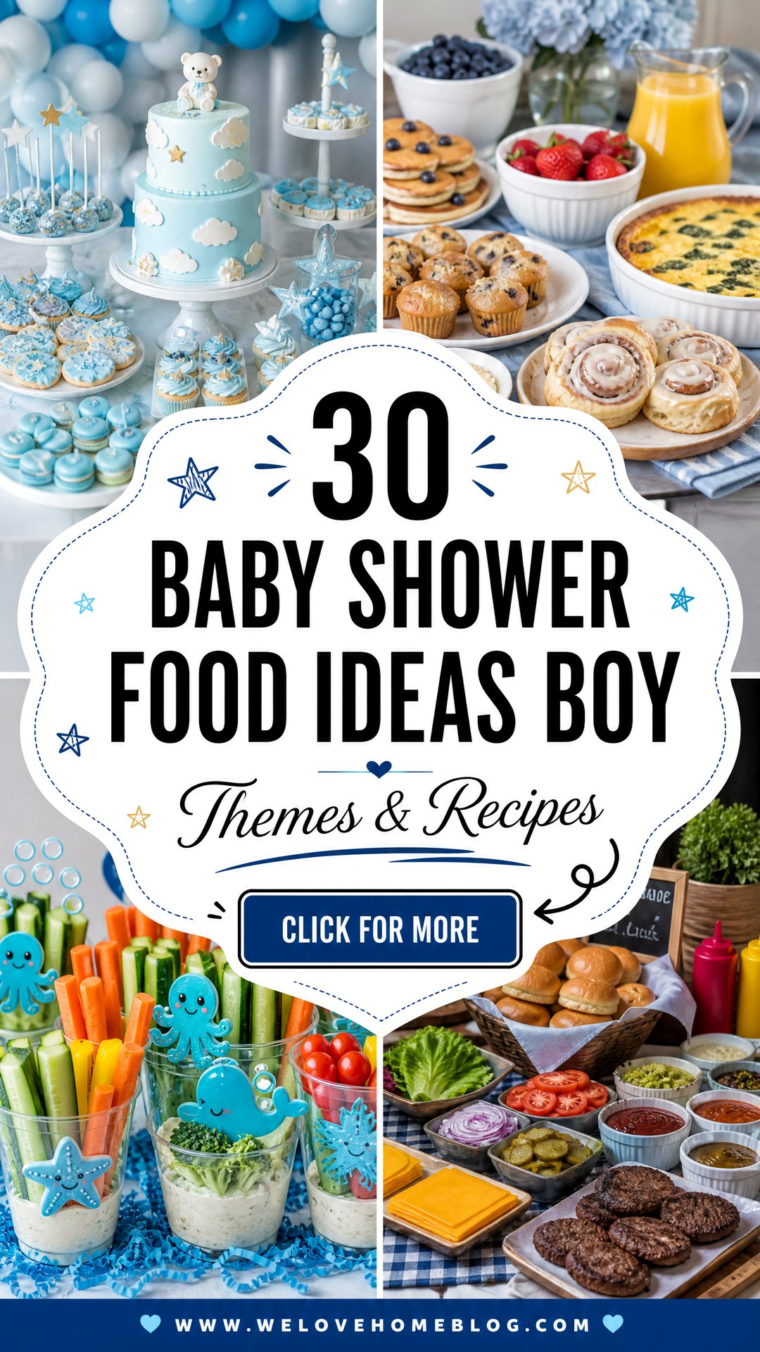 30 Baby Shower Food Ideas Boy Themes and Recipes - 30 Baby Shower Food Ideas Boy Themes and Recipes