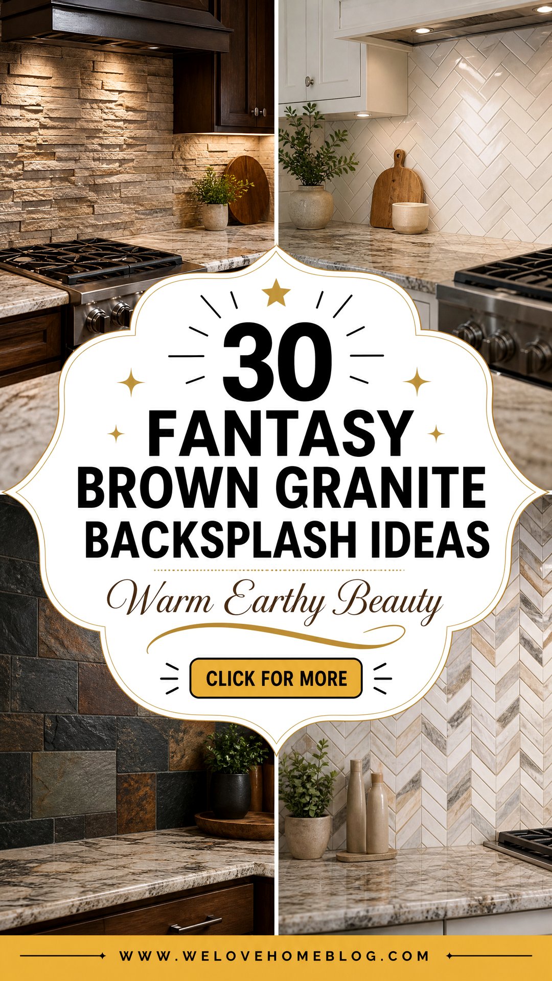 30 Backsplash Ideas for Fantasy Brown Granite Countertops - 30 Backsplash Ideas for Fantasy Brown Granite Countertops