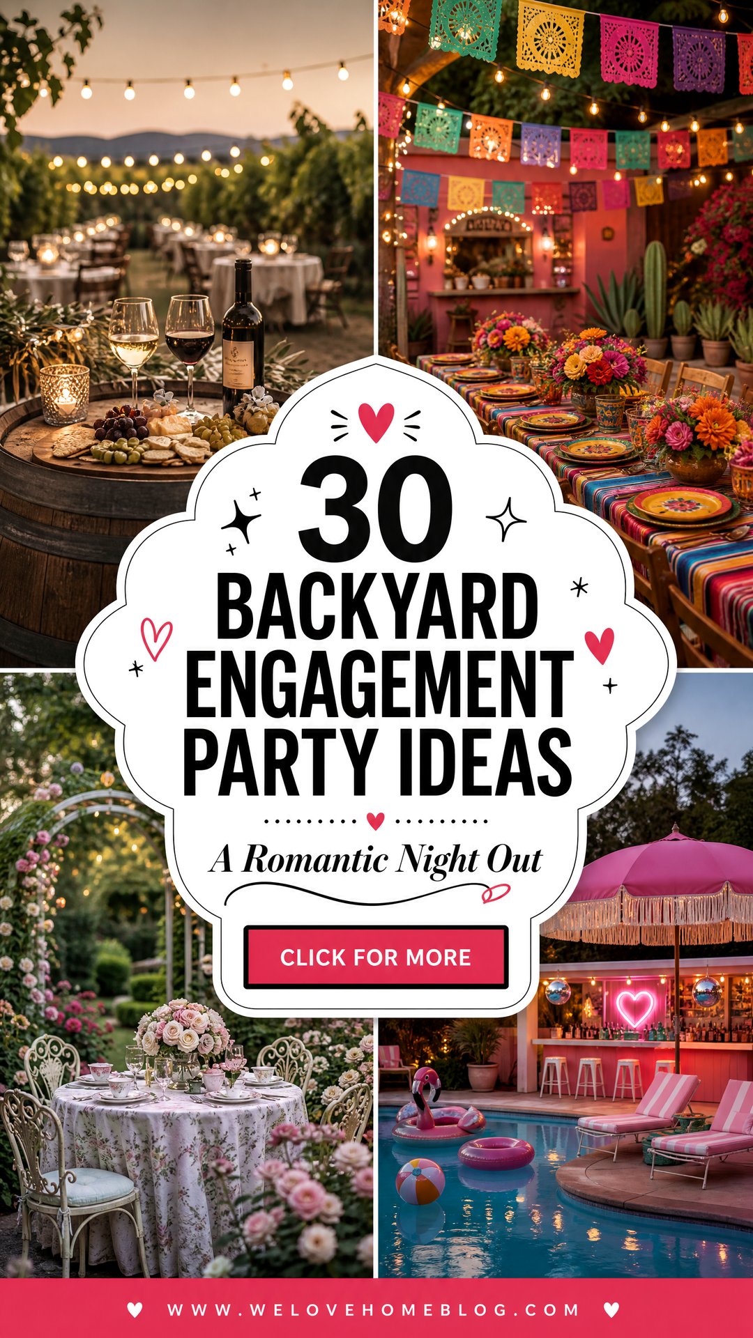 30 Backyard Engagement Party Ideas for a Romantic Night - 30 Backyard Engagement Party Ideas for a Romantic Night